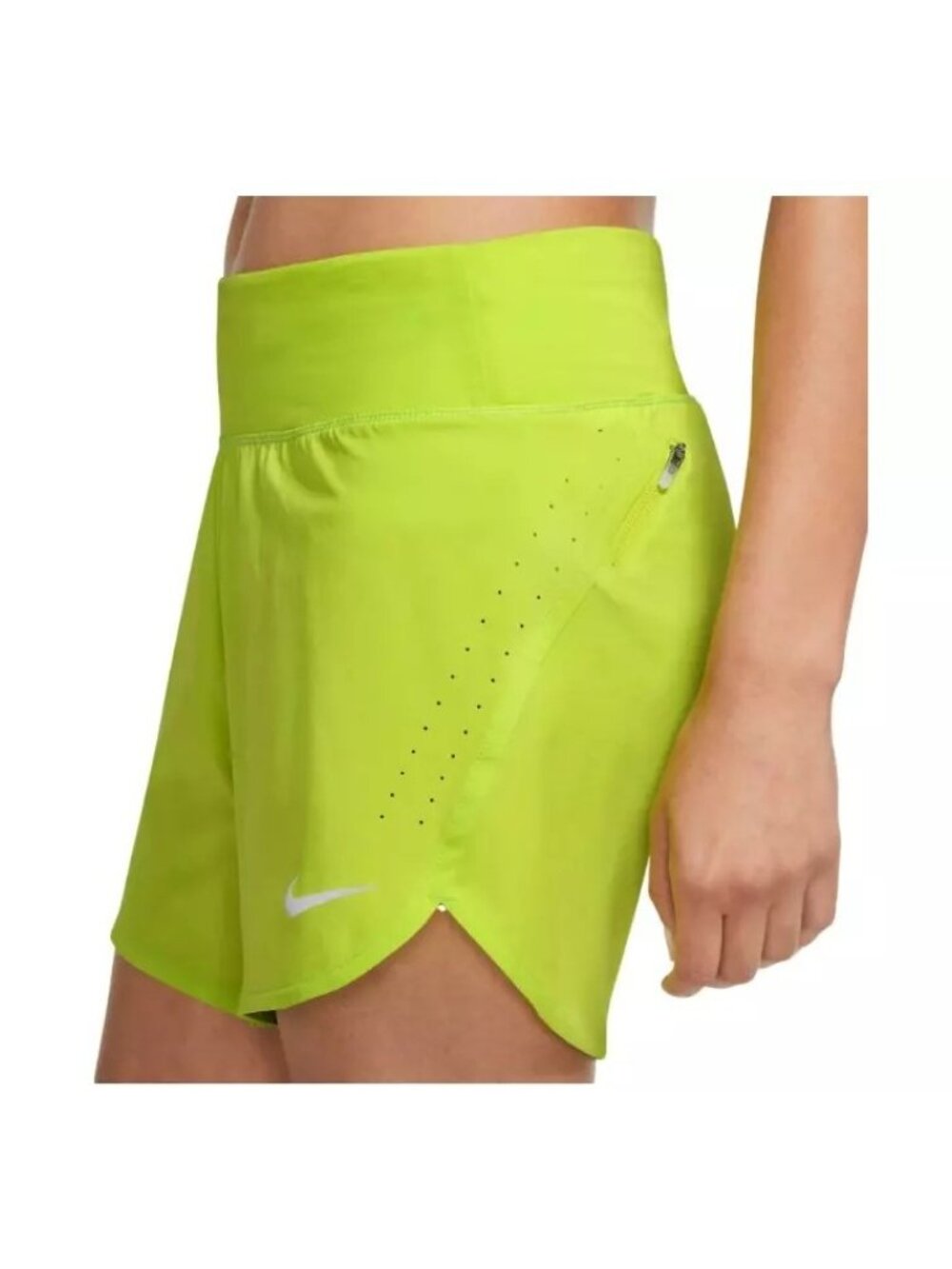 Nike Women's Crew Running Shorts CZ9568-321 Green Size S Small - Picture 3 of 6